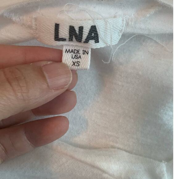 LNA white Fallon V neck short sleeves tee size XS - Picture 8 of 9